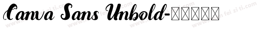 Canva Sans Unbold字体转换